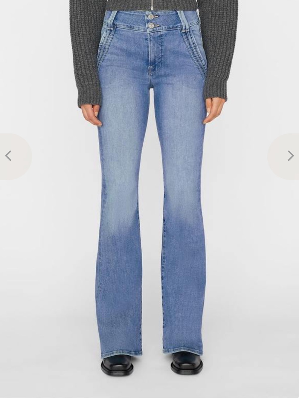 FRAME DENIM DOUBLE DETAIL FLARE JEANS - MERCED size 25